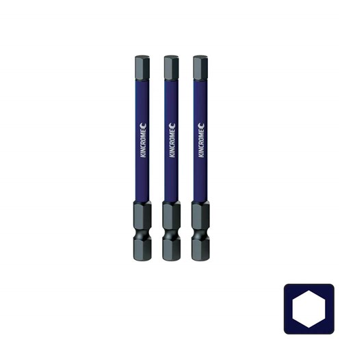Hex 4mm Impact Bit 75mm 3 Piece