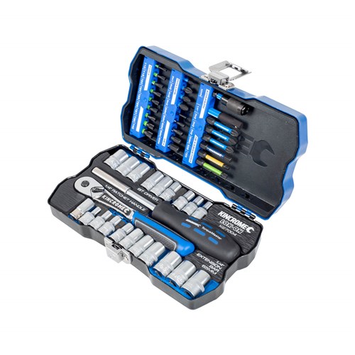 LOK-ON™ 1/4" Drive Socket & Bit Set  49 Piece Metric & Imperial 