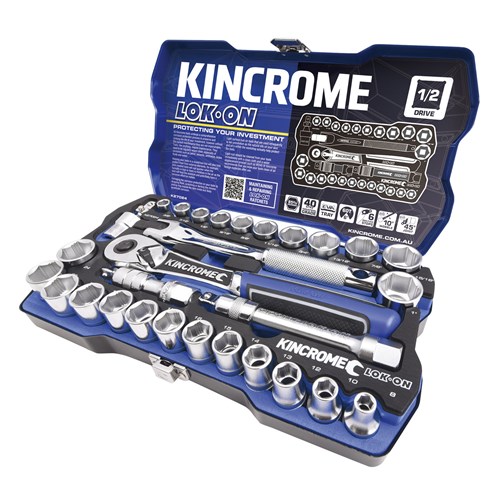 LOK-ON Socket Set 29 Piece 1/2" Drive - Metric & Imperial