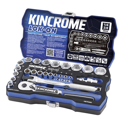 LOK-ON Socket Set 26 Piece 1/4" & 3/8" Drive - Metric