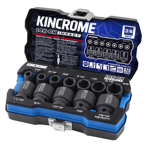 LOK-ON Impact Socket Set 12 Piece 3/8" Drive - Imperial