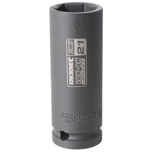 LOK-ON Deep Impact Socket 21mm 1/2" Drive