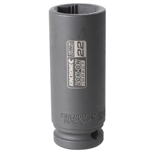 LOK-ON Deep Impact Socket 22mm 1/2" Drive