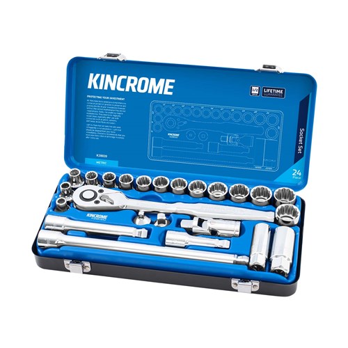 Socket Set 24 Piece 1/2" Drive - Metric