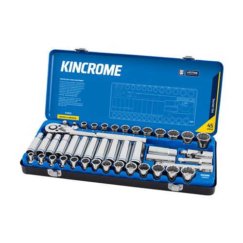 Socket Set 45 Piece 1/2" Drive - Metric & Imperial