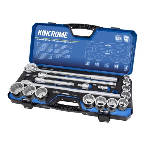 Socket Set 17 Piece 3/4" Drive - Metric