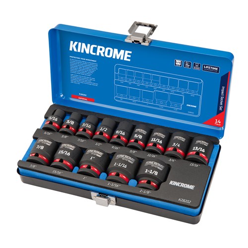 Impact Socket Set 14 Piece 1/2" Drive - Imperial 