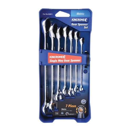 Single Way Gear Spanner Set 7 Piece - Metric