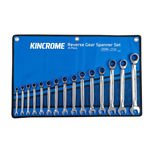 Reversible Gear Spanner Set 15 Piece - Metric