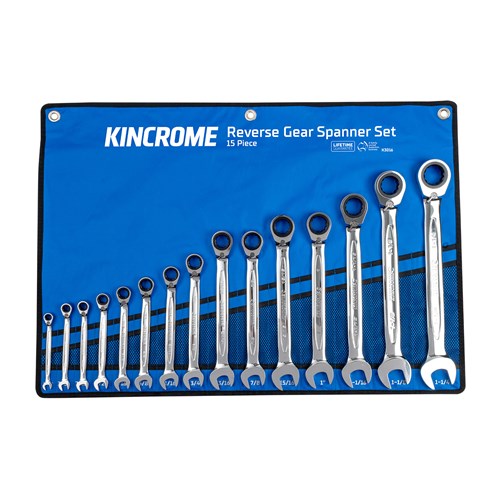 Reversible Gear Spanner Set 15 Piece - Imperial