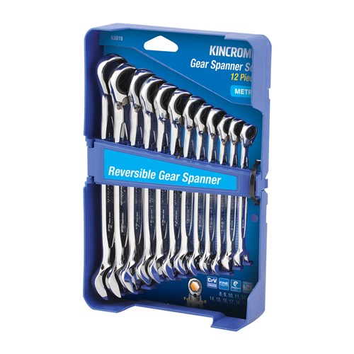 Reversible Gear Spanner Set 12 Piece - Metric