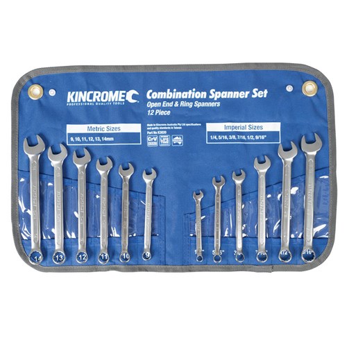 Combination Spanner Set 12 Piece - Metric/Imperial
