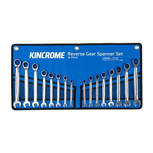 Reversible Gear Spanner Set 16 Piece - Metric/Imperial