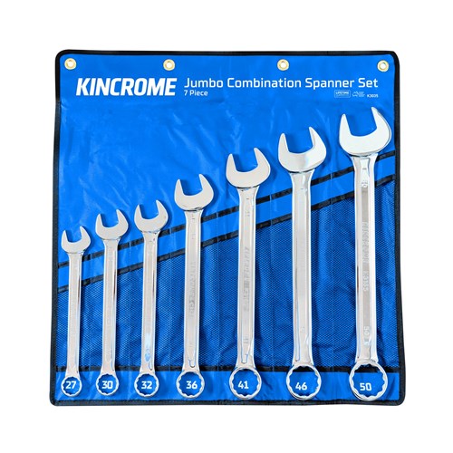 Jumbo Combination Spanner Set 7 Piece - Metric