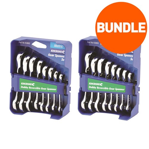 Combination Stubby Gear Spanner Set Bundle