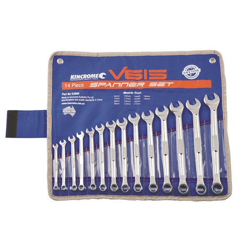 V615 Spanner Set 14 Piece Metric