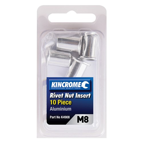 Rivet Nut Insert M8 (Aluminium) - 10 Pack