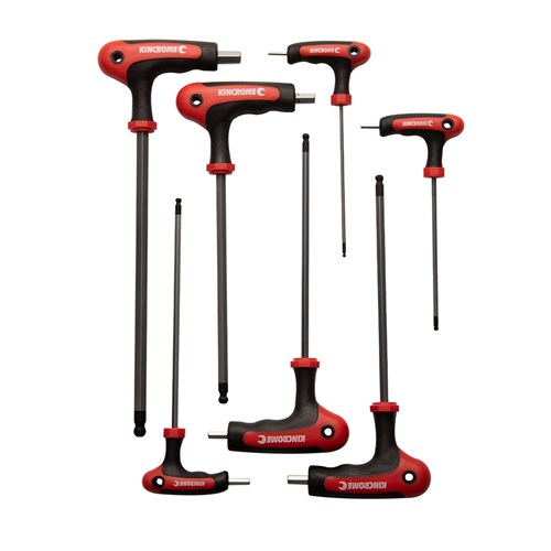 Moulded T-Handle Hex Key Set 7 Piece - Imperial