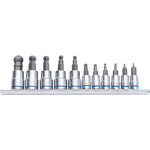 Ball-End Hex Socket Set Short Series 11 Piece 1/4 & 3/8 Drive - Metric