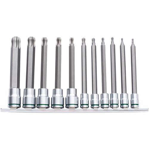 Ball-End TORX Socket Set Long Series 11 Piece 1/4 & 3/8 Drive