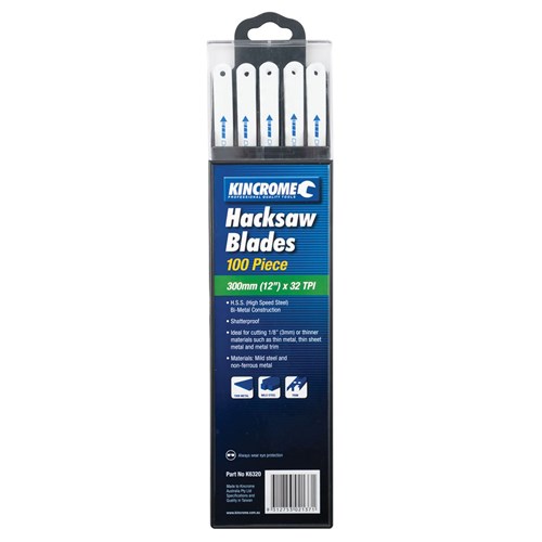 Hacksaw Blades 300mm (12") x 32 TPI 100 Piece