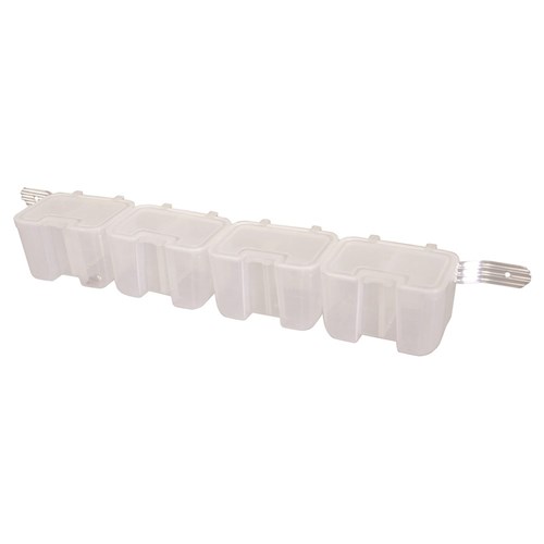 Clear Stackable Storage Tubs 4 Pack On Rail 