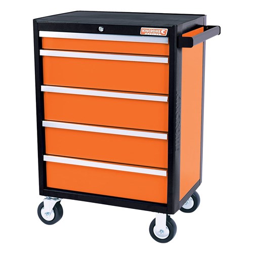 EVOLVE Tool Trolley 5 Drawer Flame Orange