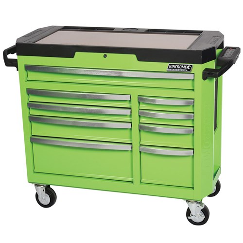 CONTOUR Tool Trolley 9 Drawer Green