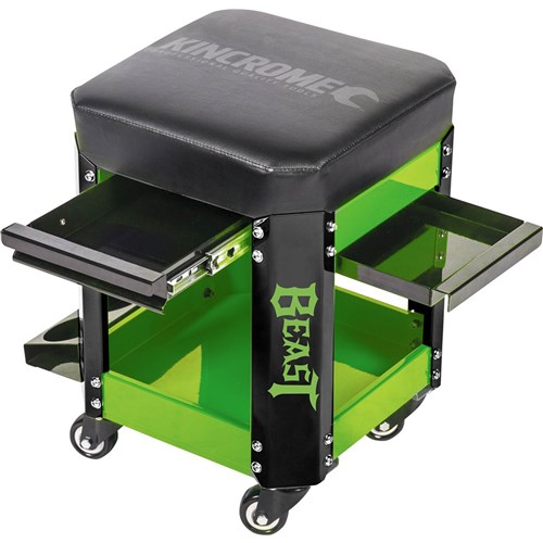 Workshop Creeper Seat 2 Drawer Beast Green