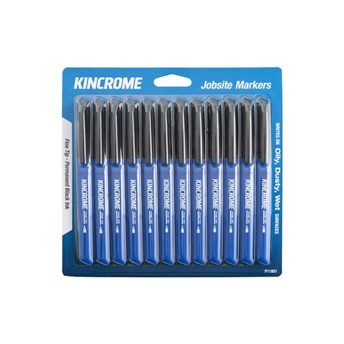 Permanent Marker Fine Tip 12 Pack Black