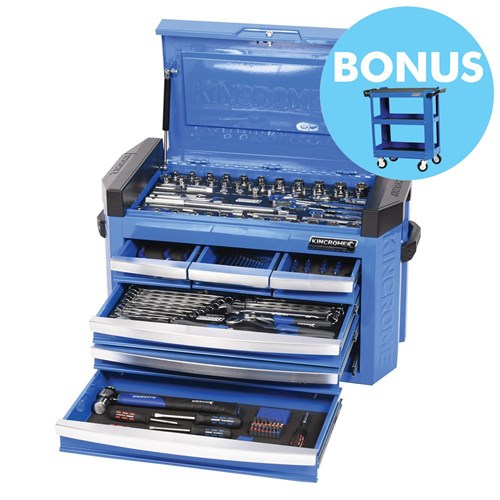 CONTOUR Slimline Tool Chest 186 Piece 1/4", 3/8" & 1/2" Drive