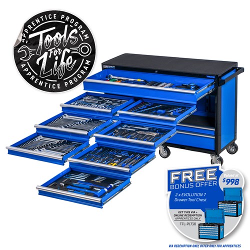 EVOLUTION Trolley Tool Kit 492 Piece 13 Drawer 53"