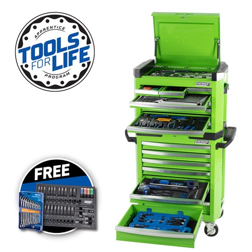 CONTOUR® Workshop Tool Kit 242 Piece 15 Drawer 29" Green