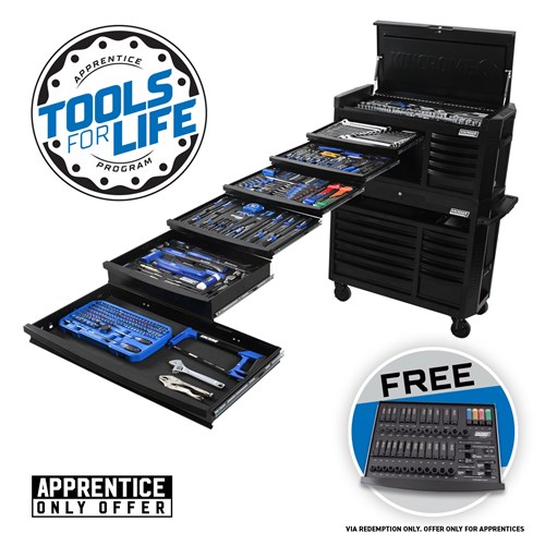 CONTOUR® Black Series Wide Workshop Tool Kit 485 Piece 22 Drawer 42"