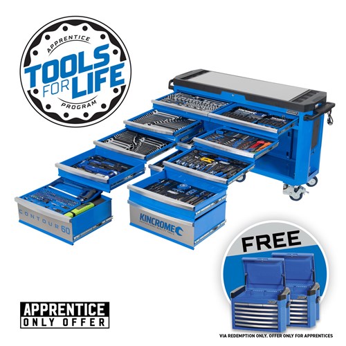 CONTOUR® 60 Super-Wide Trolley Tool Kit 494 Piece 12 Drawer 60"