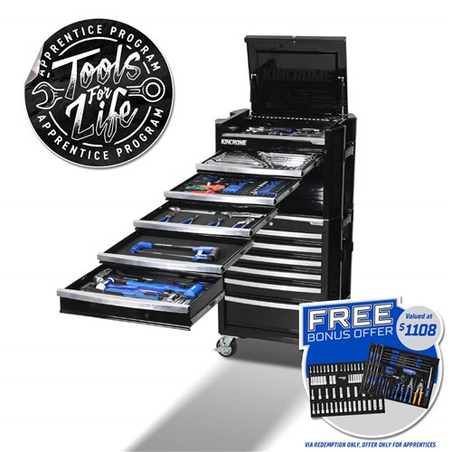 CONTOUR® Workshop Tool Kit 307 Piece 11 Drawer 29" Black