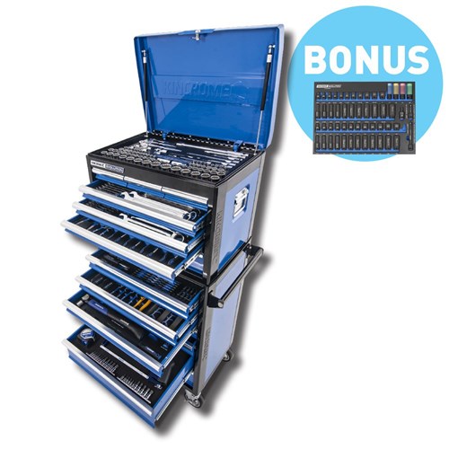 EVOLUTION Tool Workshop 466 Piece 14 Drawer 1/4, 3/8 & 1/2" Drive Bonus EVA Tray Impact Socket & Accessory Deep Evolution 54 Piece