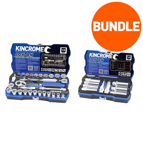 LOK-ON Socket Set Bundle 1/2" Drive - Metric & Imperial