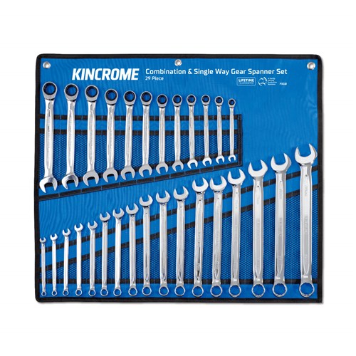 29 Piece Combination & Single Way Gear Spanner Set