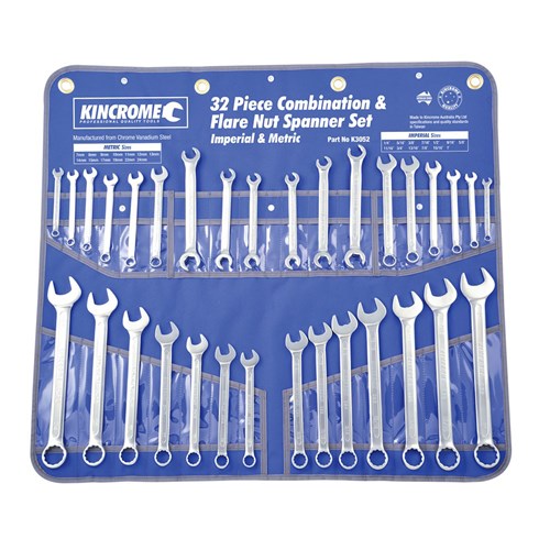 Combination & Flare Nut Spanner Set 32 Piece