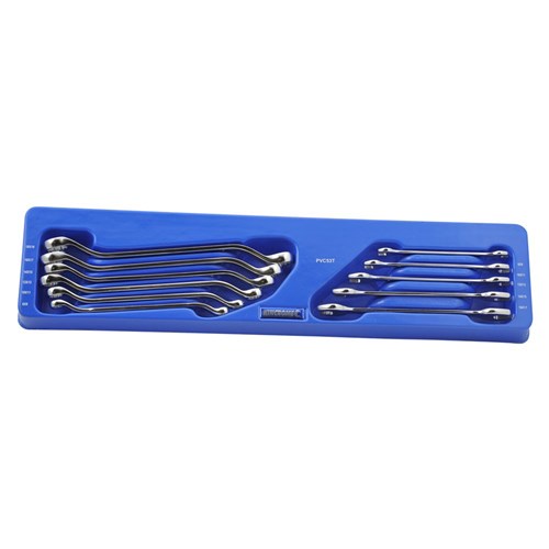 PVC Tray Double Ring & Open End Spanners 11 Piece