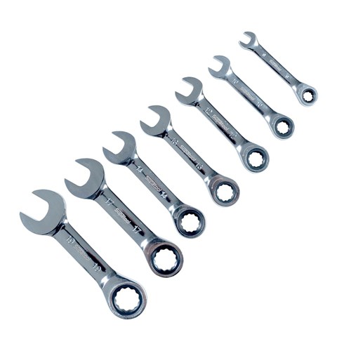 Combination Stubby Gear Spanner Set 7 Piece