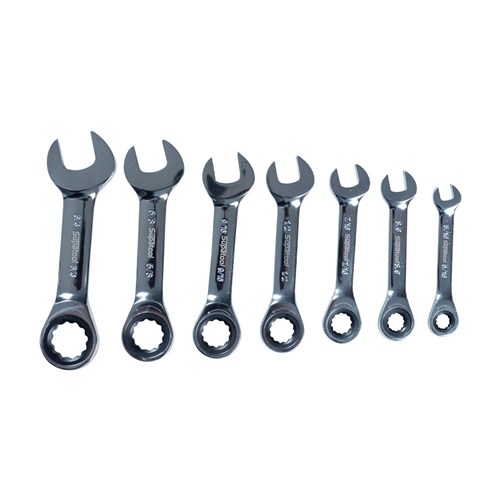 Combination Stubby Gear Spanner Set 7 Piece
