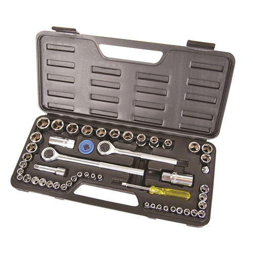 Socket Set 52 Piece 1/4, 3/8 & 1/2" Drive - Metric & Imperial