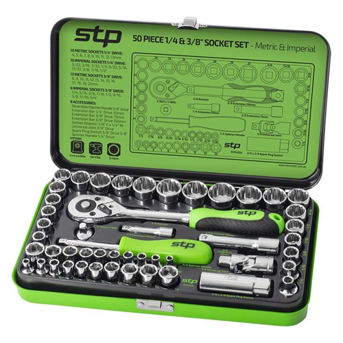 Socket Set 50 Piece 1/4 & 3/8" Drive - Metric & Imperial