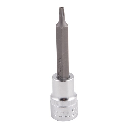 Tamperproof TORX Bit Socket T25 100mm 1/2" Drive