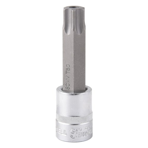 Tamperproof TORX Bit Socket T80 100mm 1/2" Drive