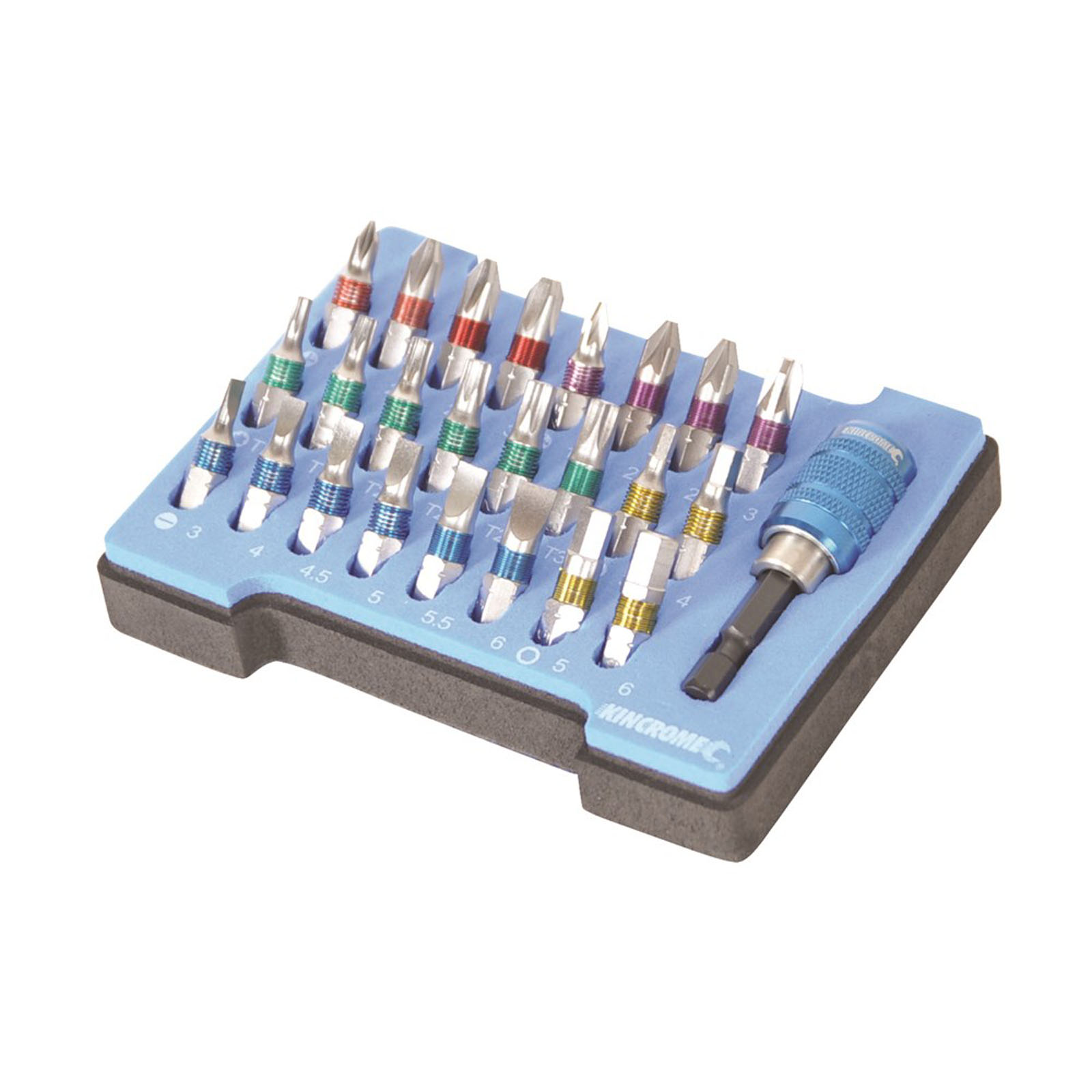 Coloured Bit Set 25 Piece Magnetic EVA Tray