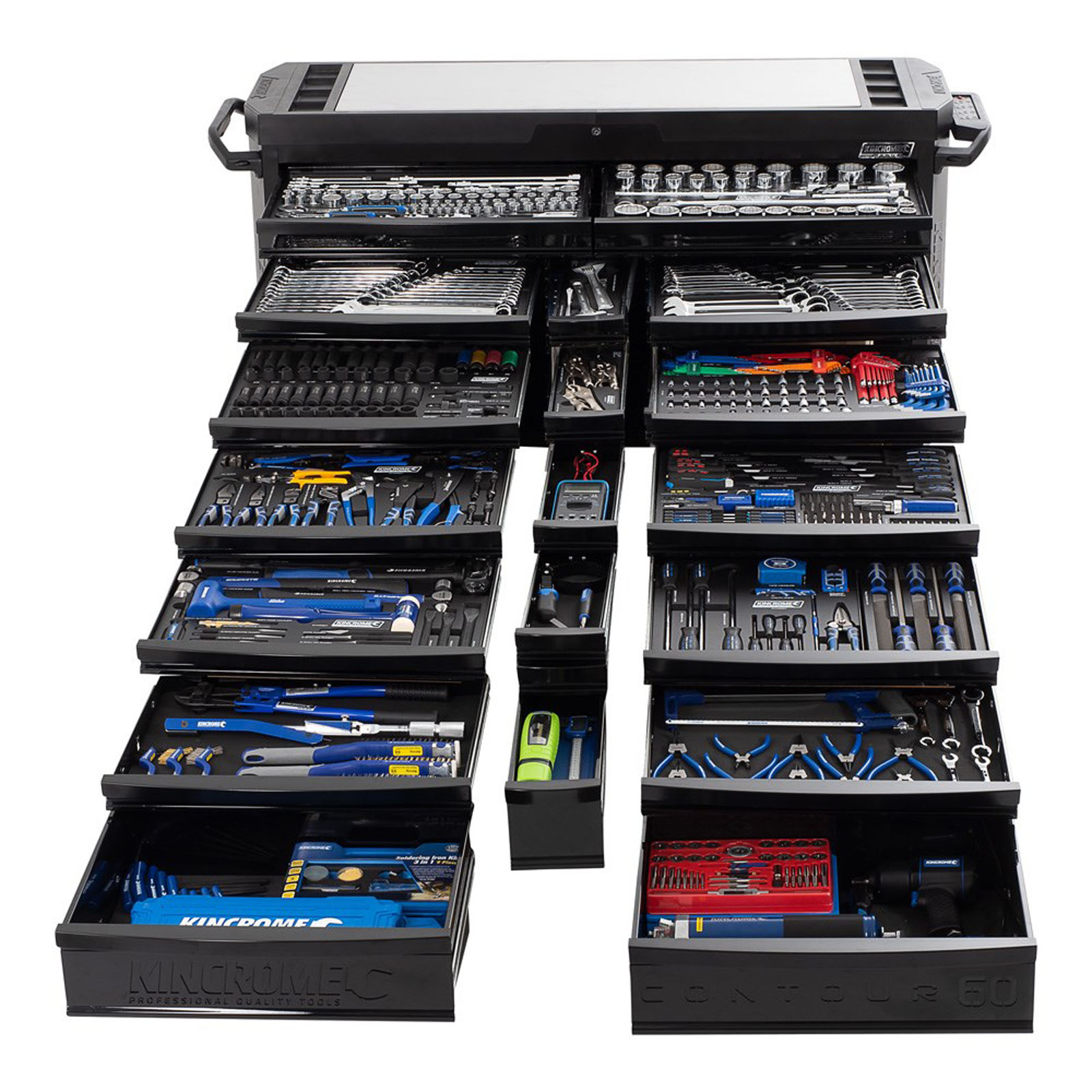 CONTOUR Super Wide Tool Trolley 20 Drawer Black Series